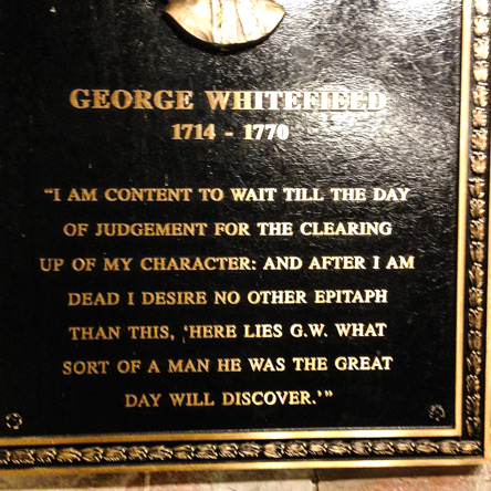 George Whitefield's Epitaph